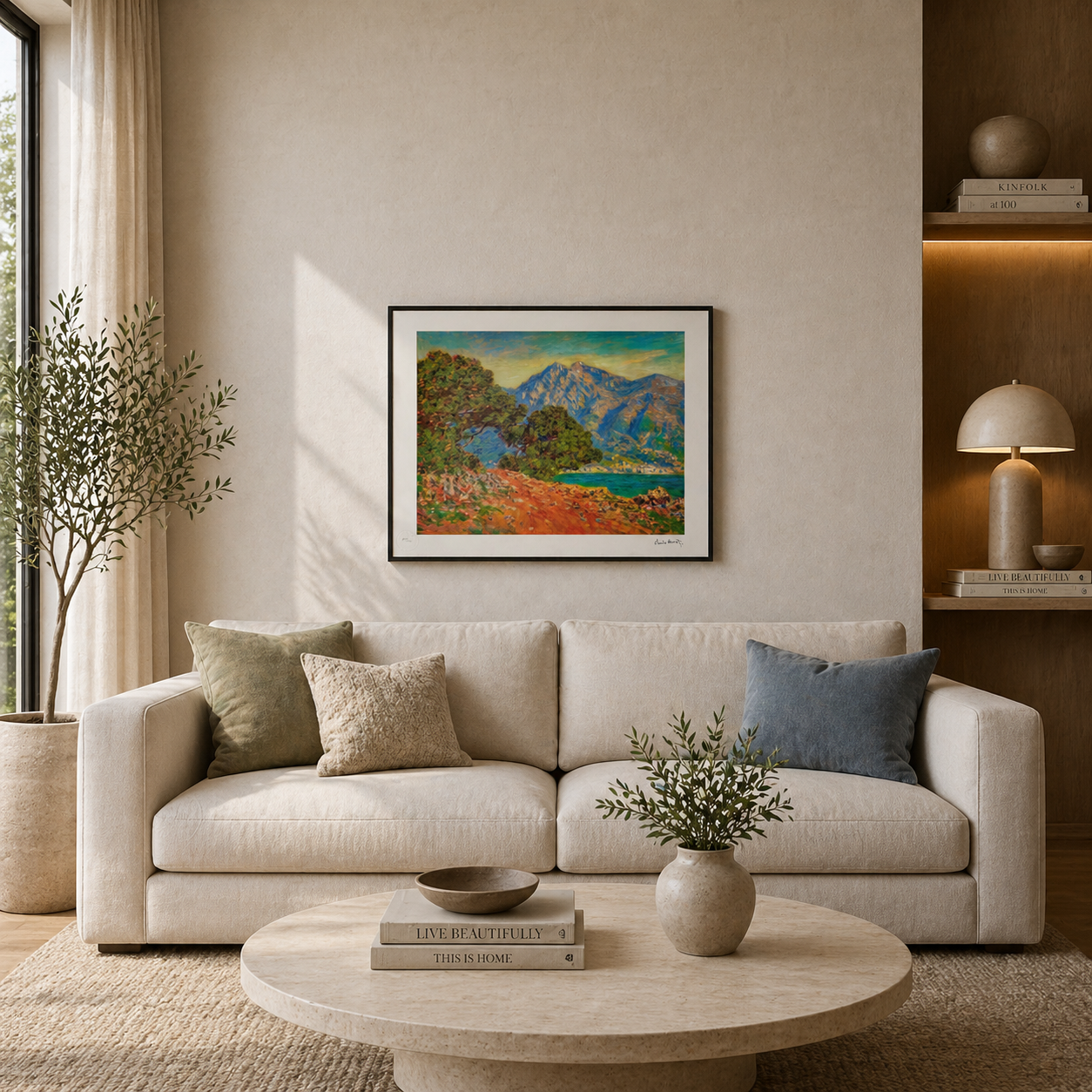 Claude Monet At Cape Martin Lithograph Arches 300gsm 42x59 cm