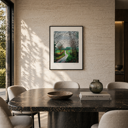 David Hockney Vårens ankomst i Woldgate Lithograph Arches 300gsm 42x59 cm