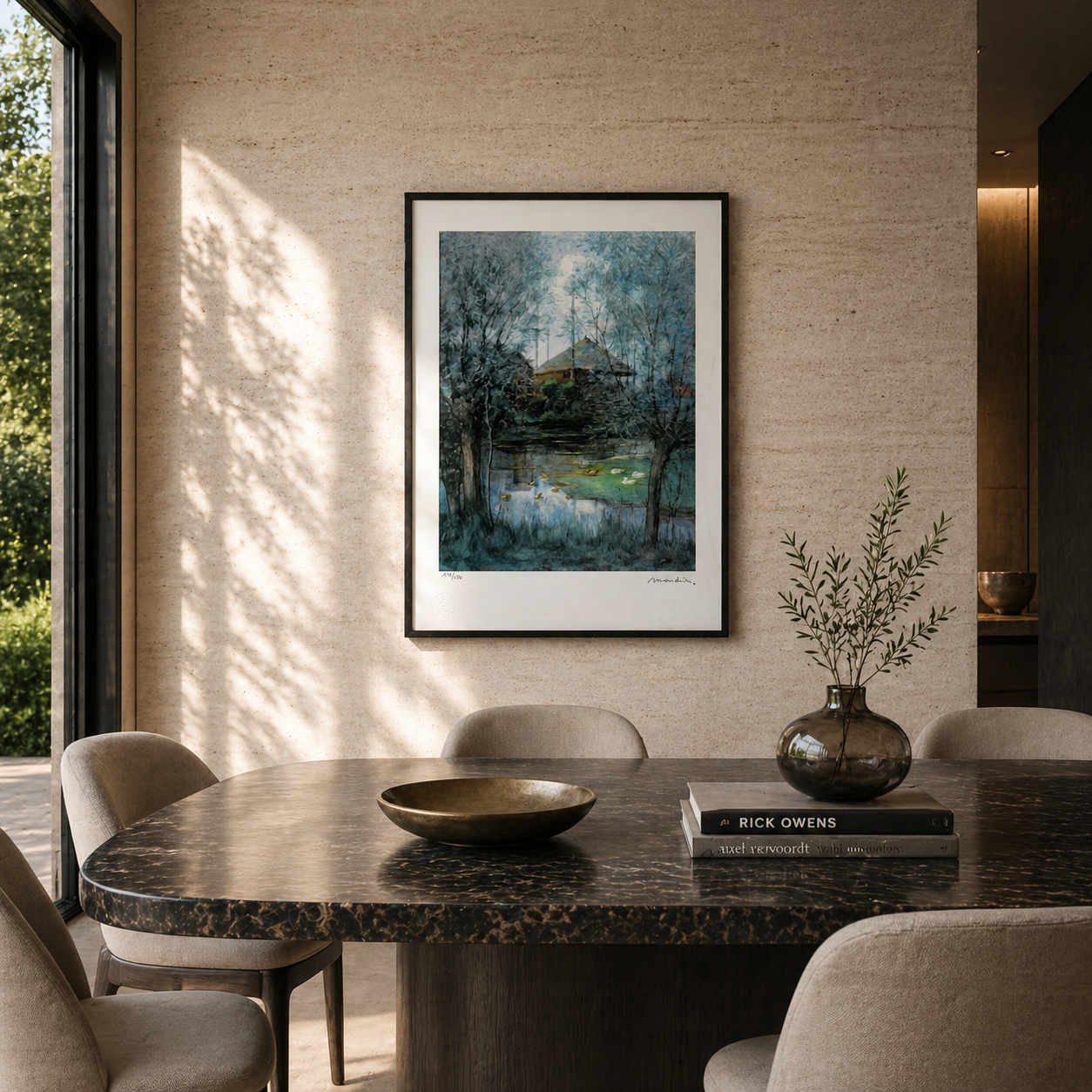 Piet Mondriaan Haystack house in the forest Lithograph Arches 300gsm 42x59 cm