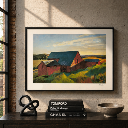 Edward Hopper Cobb's Barns, South Truro Lithographie Arches 300 g/m² 42 x 59 cm