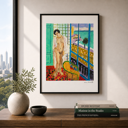 Henri Matisse naken ved vinduet Litografi på buer 300gsm papir 42x59 cm