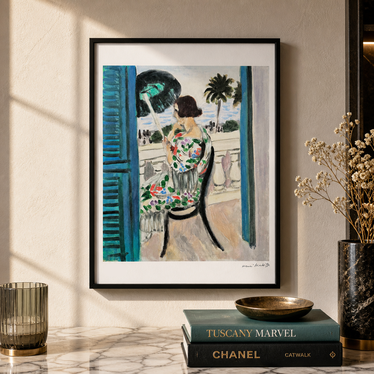 Henri Matisse Mulher sentada em uma varanda Litografia em arcos 300gsm 42x59 cm