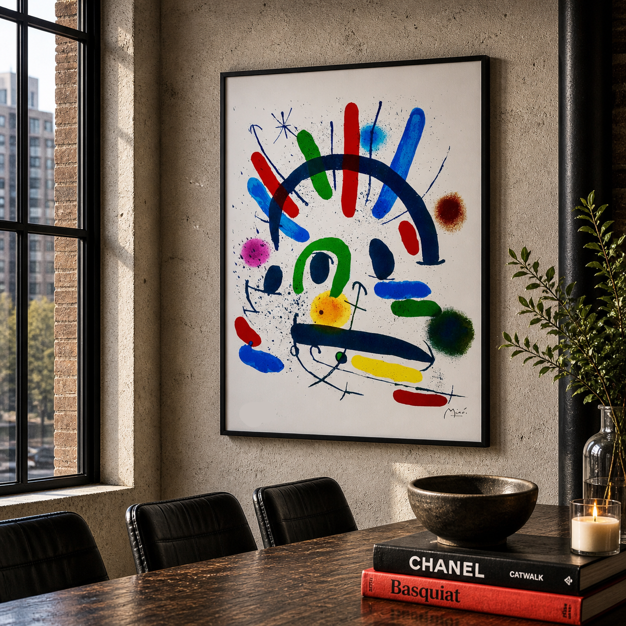 Joan Miró arc-shaped color composition Lithography Arches 300gsm 42x59 cm