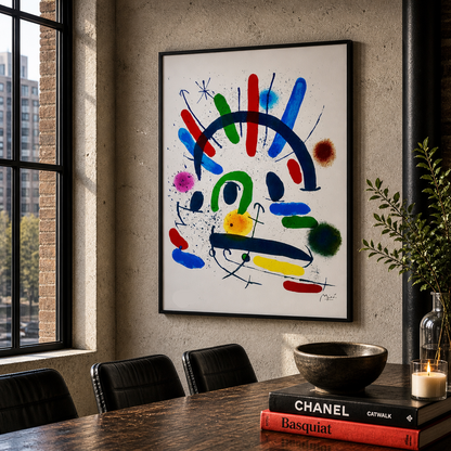 Joan Miró arc-shaped color composition Lithography Arches 300gsm 42x59 cm