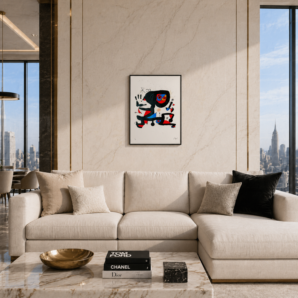Joan Miró figurativ komposisjon Lithograph Arches 300gsm 42x59 cm