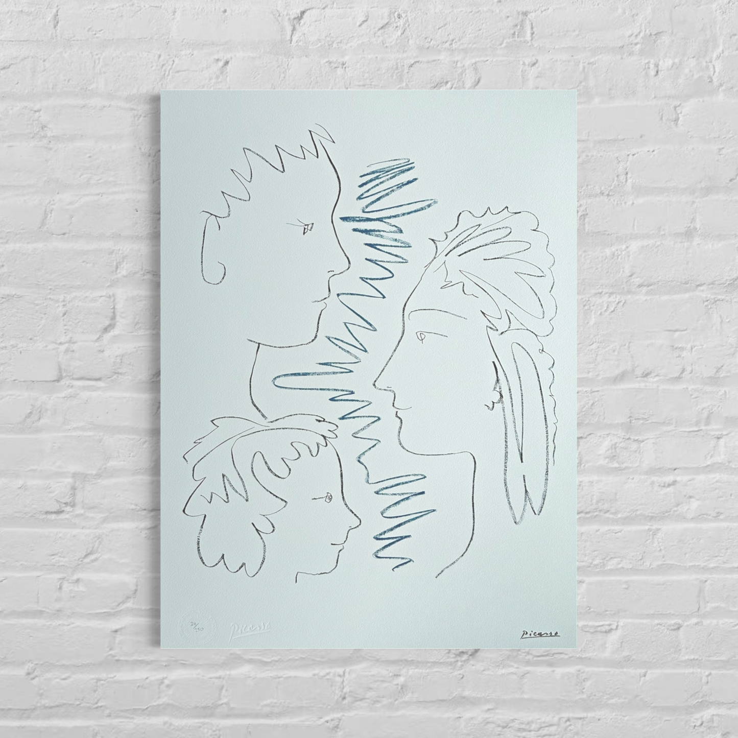 Pablo Picasso enfrenta arcos litográficos 300gsm 42x59 cm