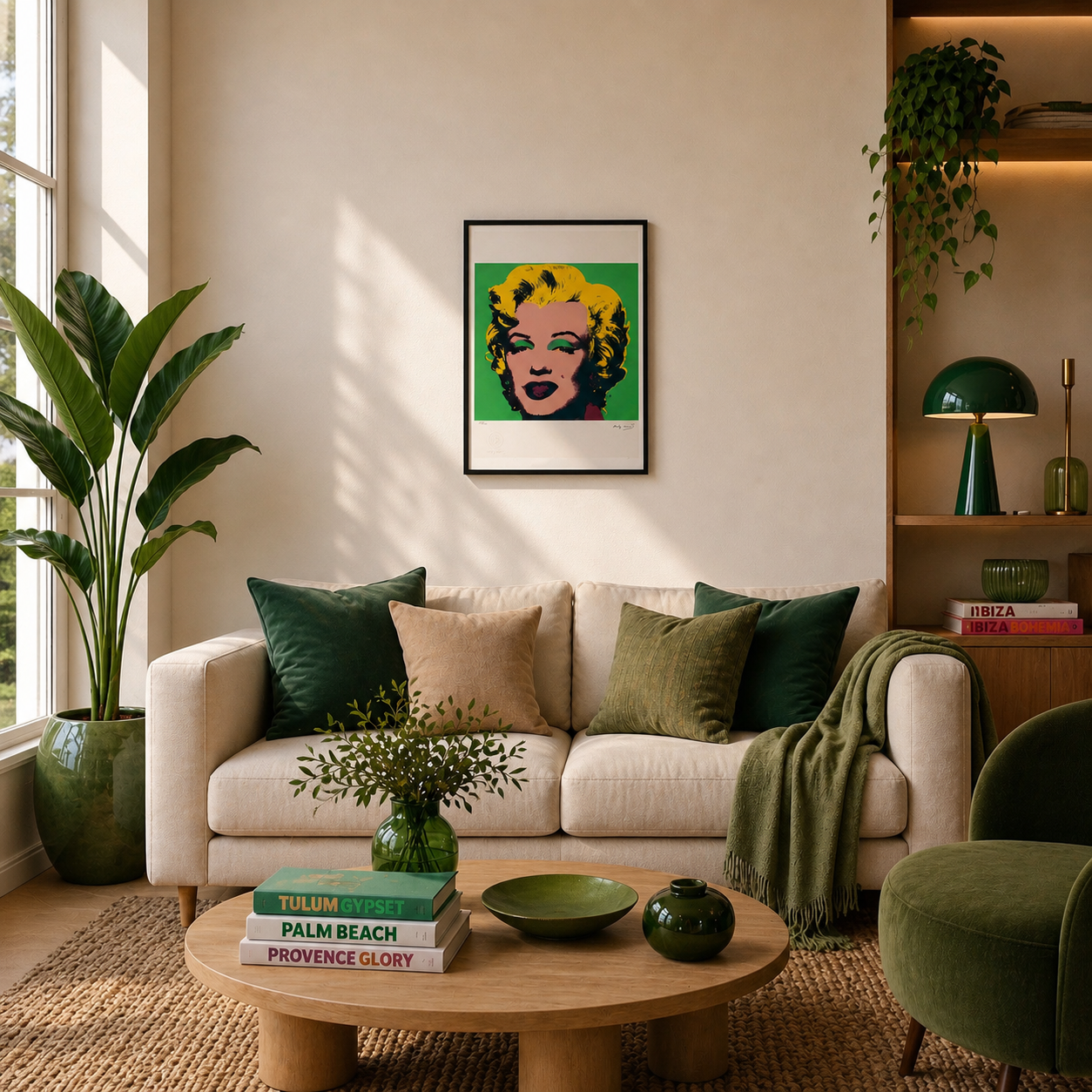 Andy Warhol Marilyn Monroe (Vert & Jaune) Lithographie Arches 300gsm 42x59 cm