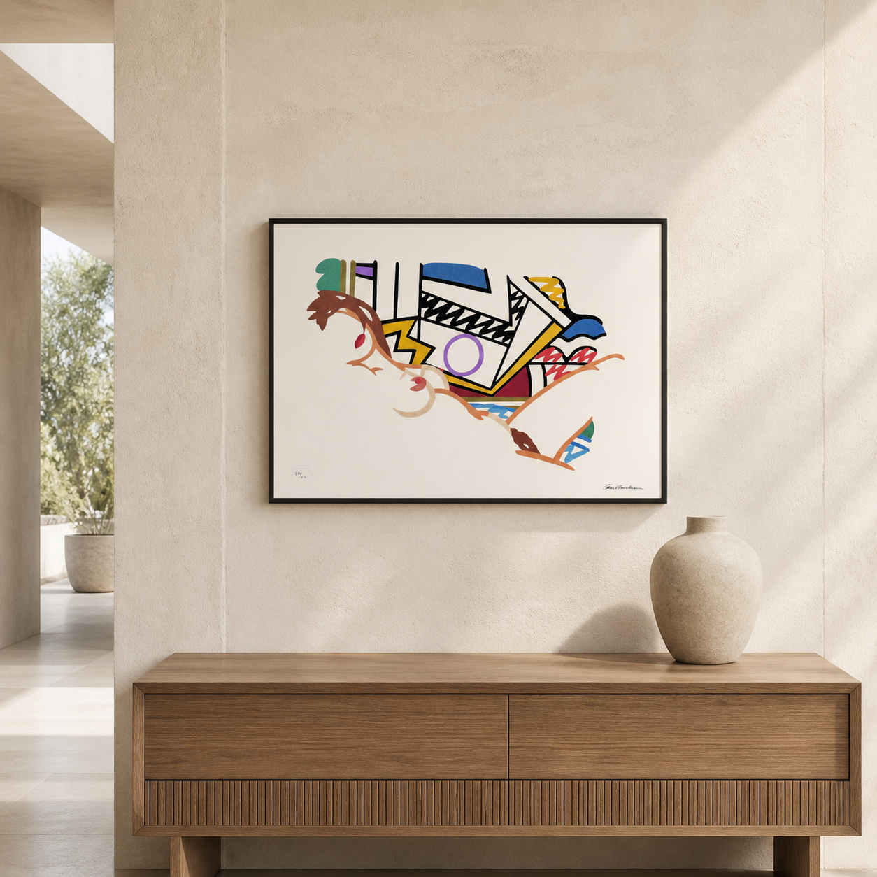 Tom Wesselmann Monica Desnuda con Lichtenstein Litografía Arcos 300gsm 42x59 cm
