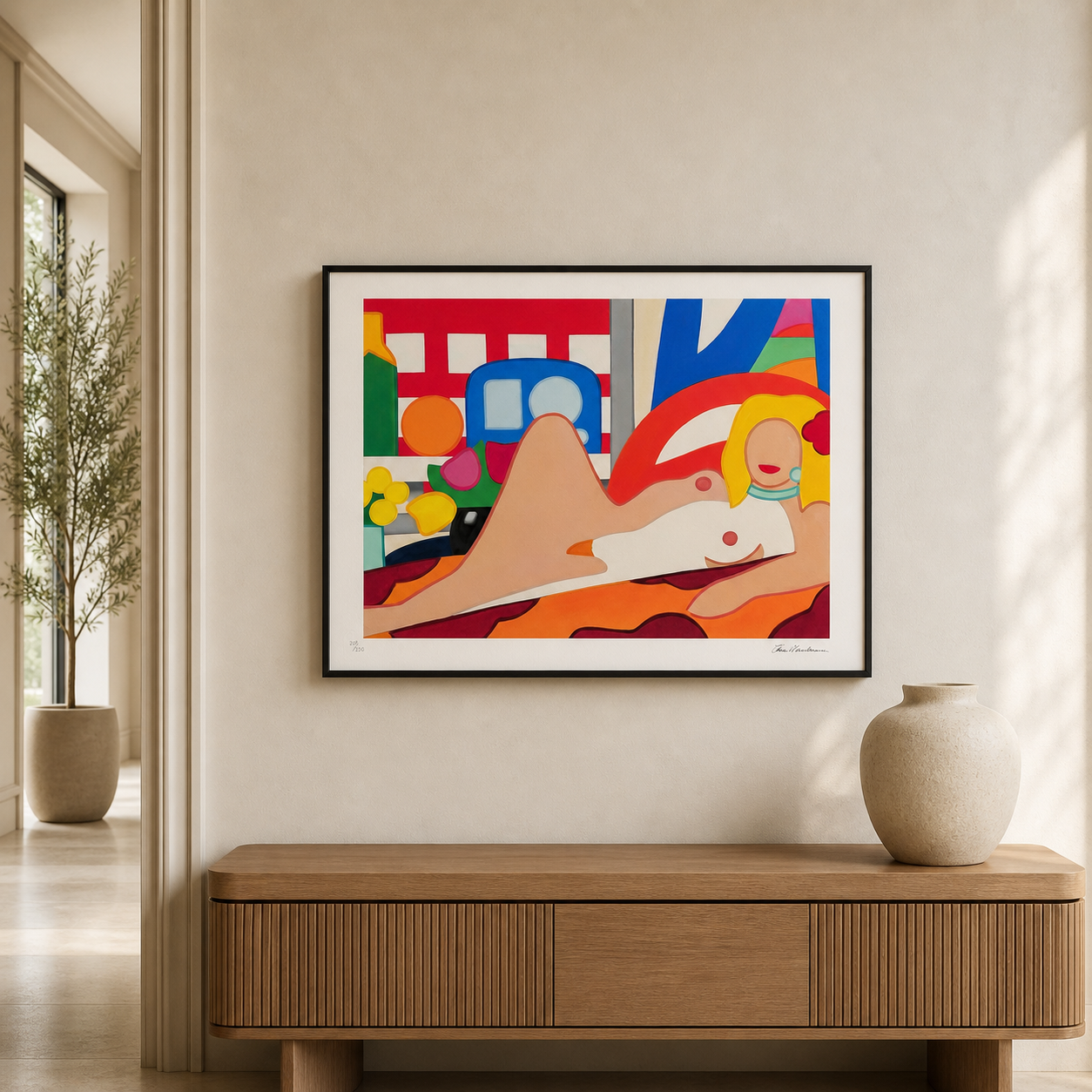 Tom Wesselmann Sunset Nude Lithograph Buer 300gsm 42x59 cm
