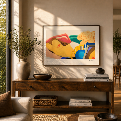 Tom Wesselmann Sunset Flower Nude Lithograph Buer 300gsm 42x59 cm