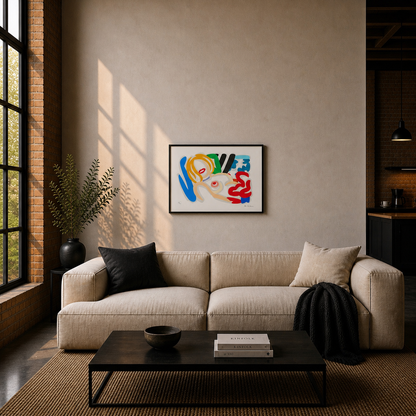 Tom Wesselmann Big Blonde med Choker Litografi Buer 300gsm 42x59 cm