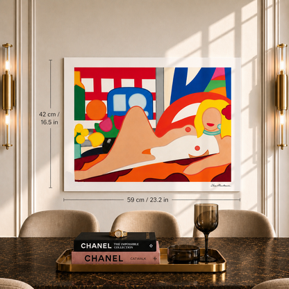 Tom Wesselmann Sunset Nude Lithograph Buer 300gsm 42x59 cm