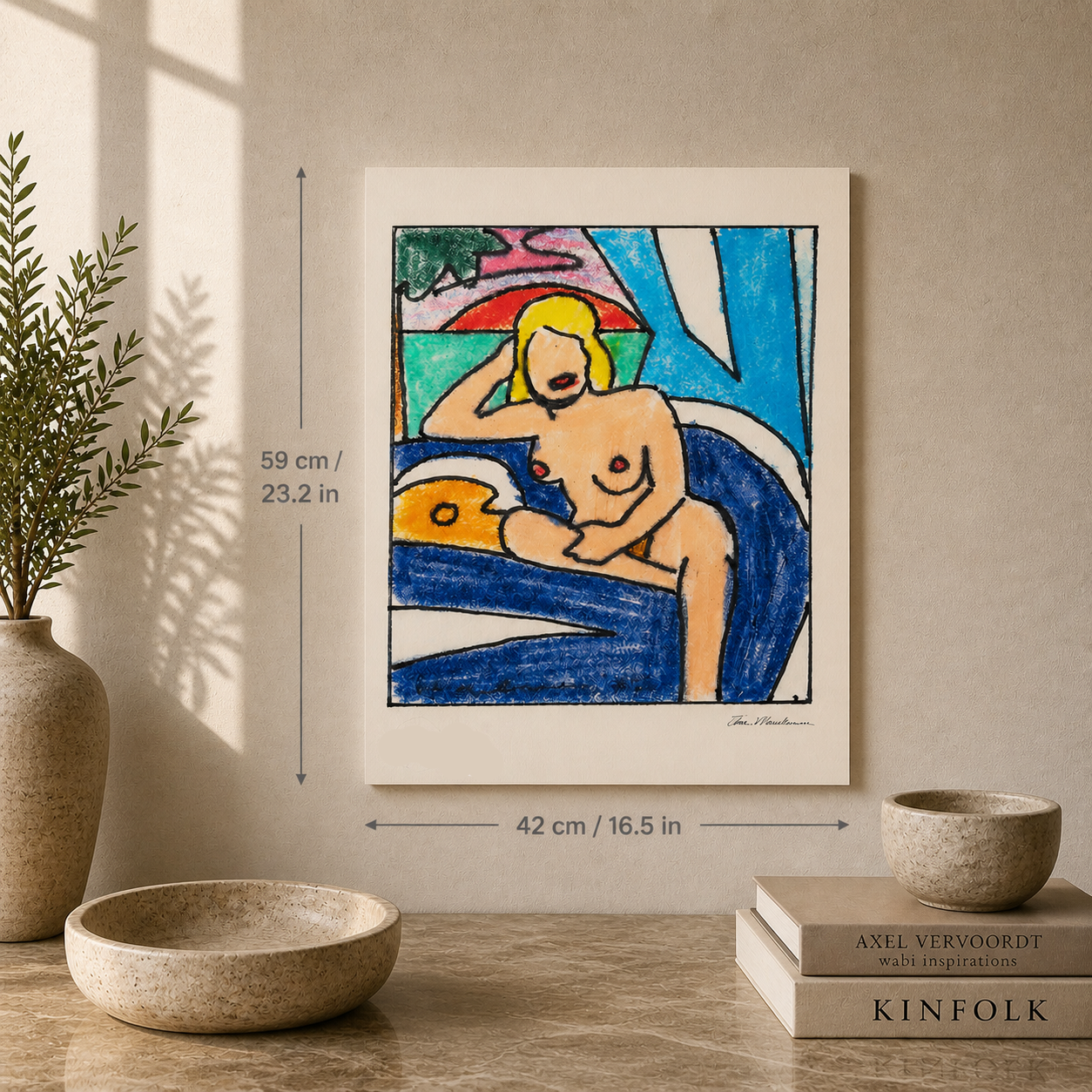 Tom Wesselmann Study for Sunset Nude Lithograph Arches 300gsm 42x59 cm