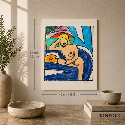 Tom Wesselmann Study for Sunset Nude Lithograph Arches 300gsm 42x59 cm