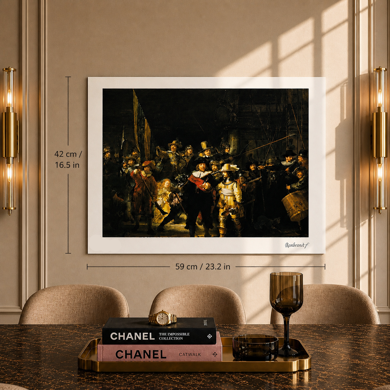 Rembrandt van Rijn The Night Watch Lithograph Arches 300gsm 42x59 cm
