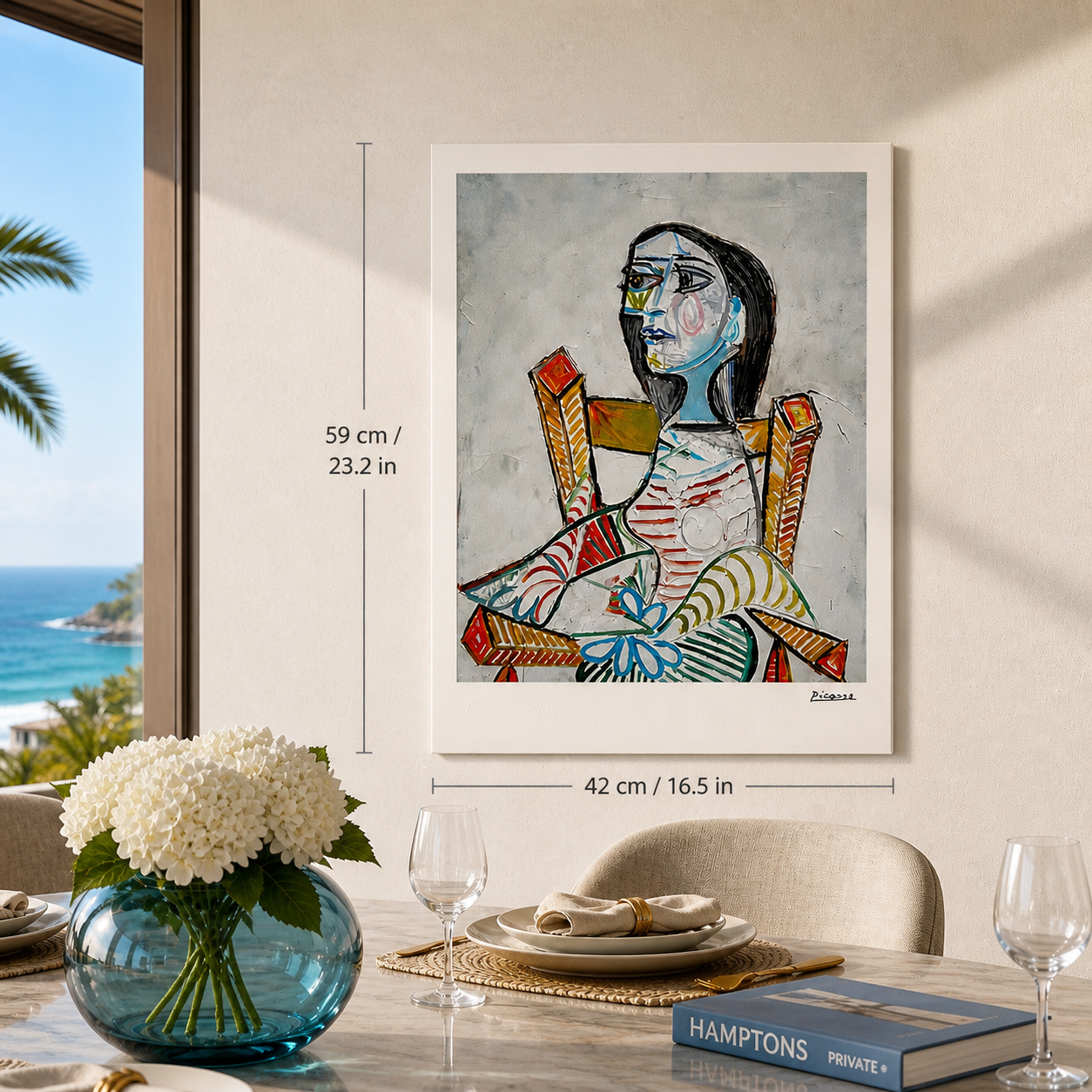 Pablo Picasso Retrato de mulher 1938 Litografia Arcos 300gsm 42x59 cm