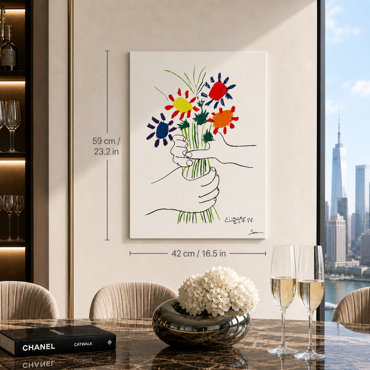 Pablo Picasso – 'The Flowers of Peace, 1958' – Begrenset og nummerert opplag