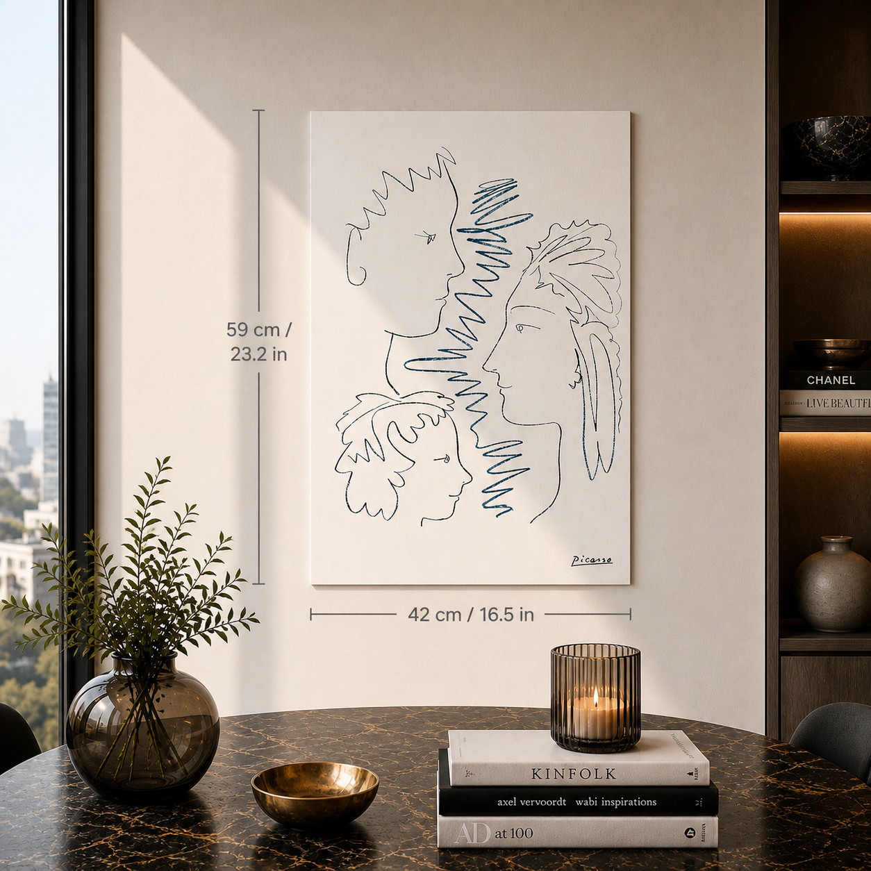 Pablo Picasso enfrenta arcos litográficos 300gsm 42x59 cm