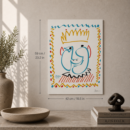 Pablo Picasso The King 1951 Litografia Arcos 300gsm 42x59 cm