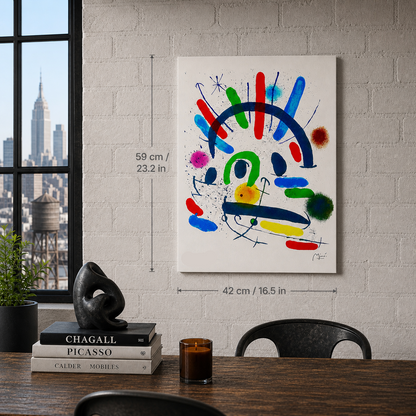 Joan Miró arc-shaped color composition Lithography Arches 300gsm 42x59 cm