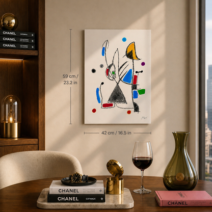 Joan Miró composición líneas geométricas Litografía Arcos 300gsm 42x59 cm