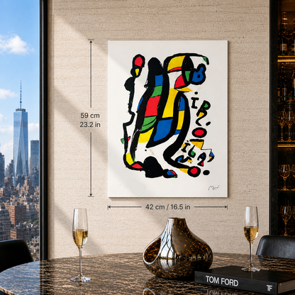 Joan Miró stående figurLitografi Buer 300gsm 42x59 cm