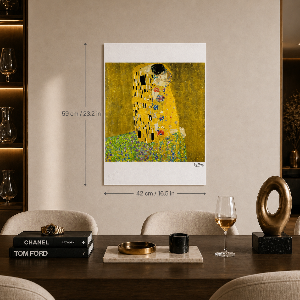 Gustav Klimt Man and woman The kiss Lithograph Arches 300gsm 42x59 cm