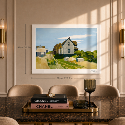 Edward Hopper Grupp av hus Litografibågar 300gsm 42x59 cm