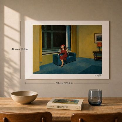 Edward Hopper Femme à la fenêtre Lithographie Arches 300gsm 42x59 cm