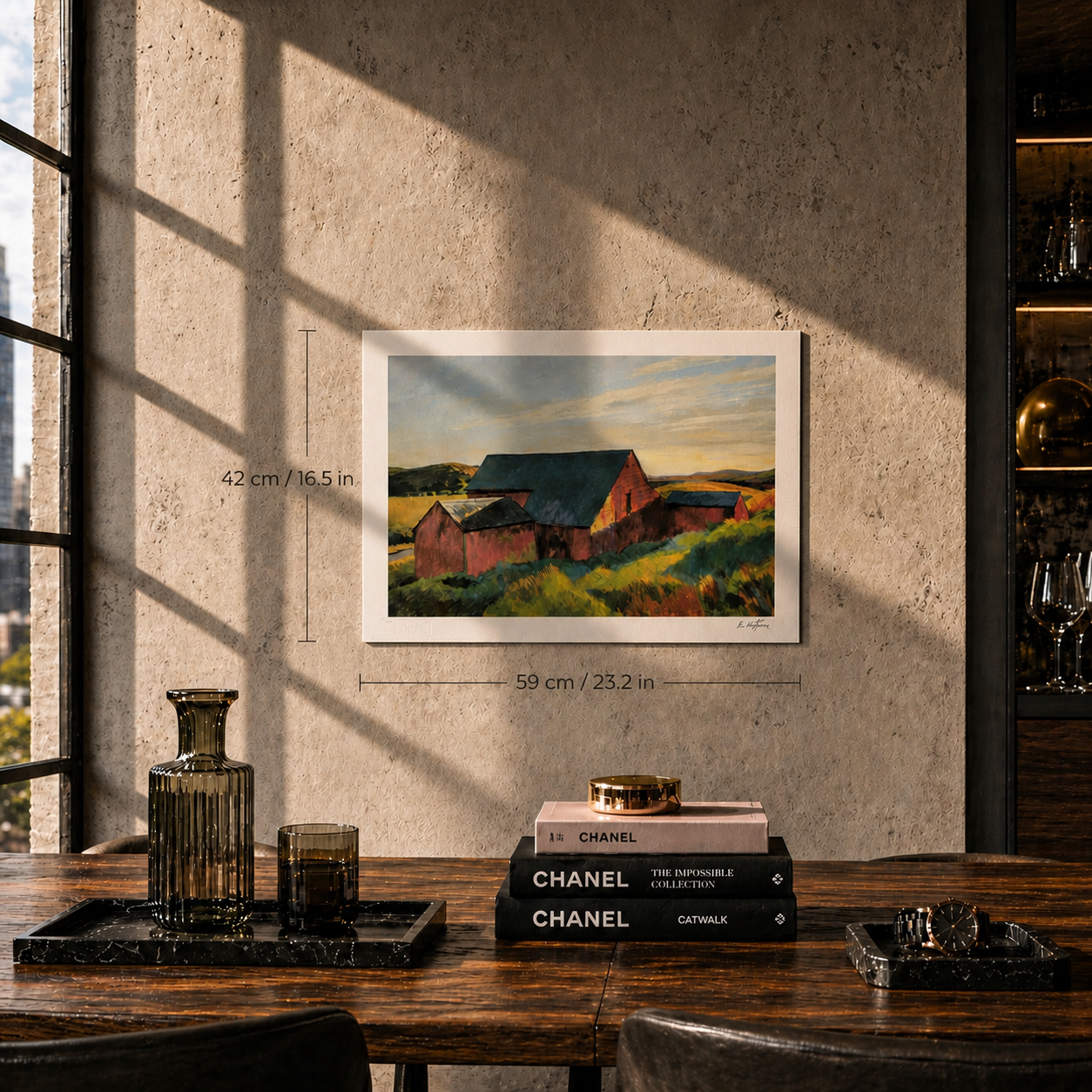 Edward Hopper Cobb's Barns, South Truro Lithographie Arches 300 g/m² 42 x 59 cm