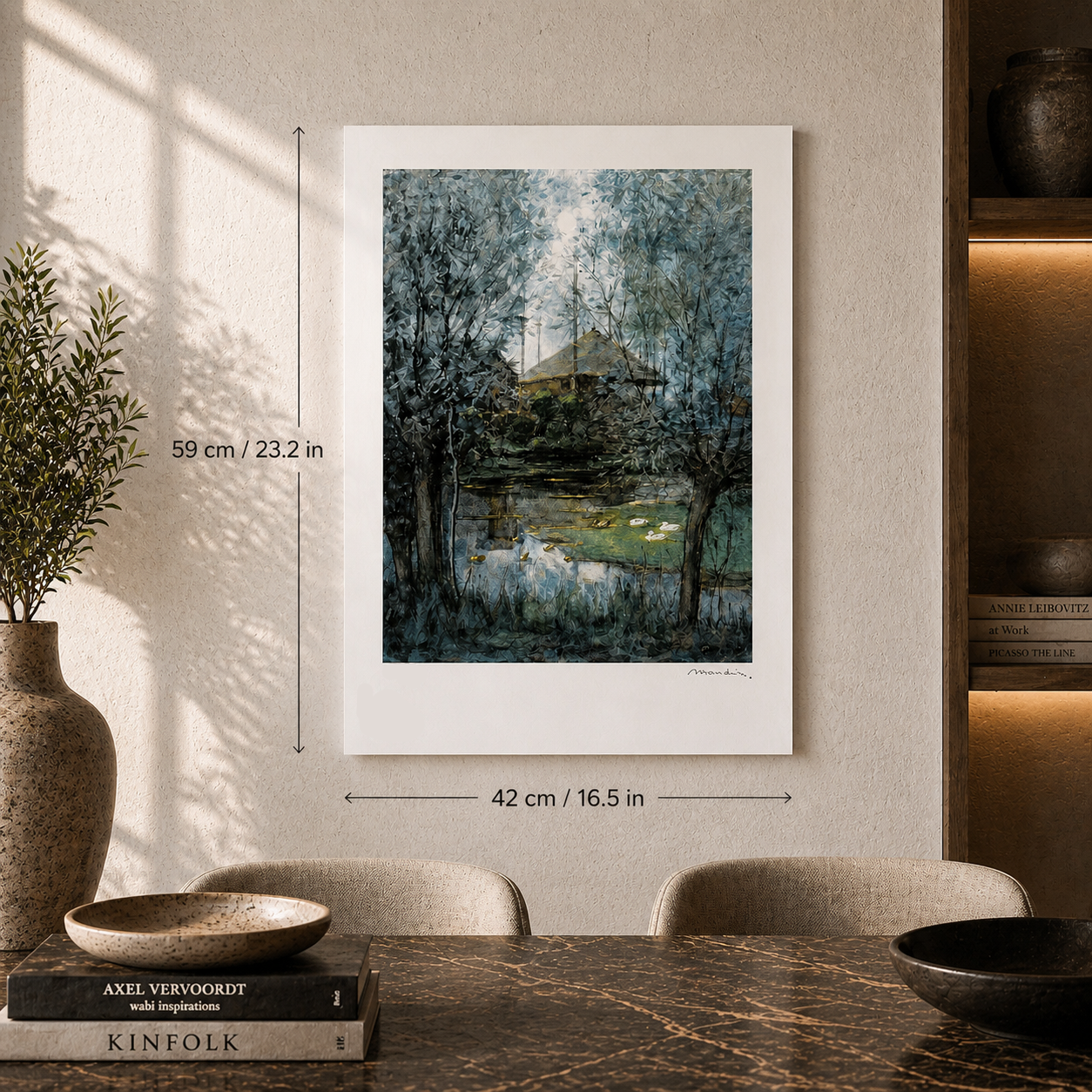 Piet Mondriaan Haystack house in the forest Lithograph Arches 300gsm 42x59 cm