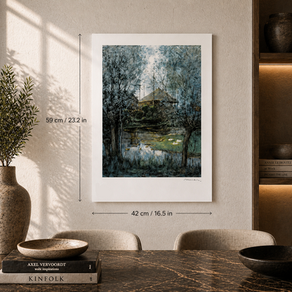 Piet Mondriaan Haystack house in the forest Lithograph Arches 300gsm 42x59 cm