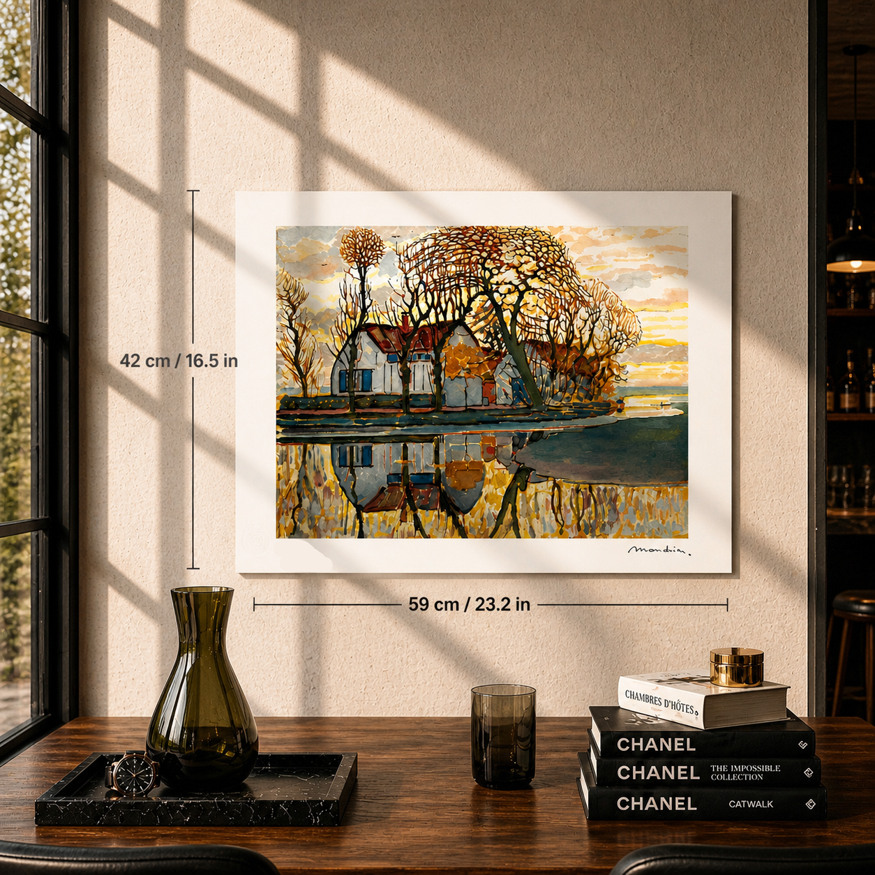 Piet Mondriaan Farm δίπλα στο Duivendrecht Lithograph Arches 300gsm 42x59 cm