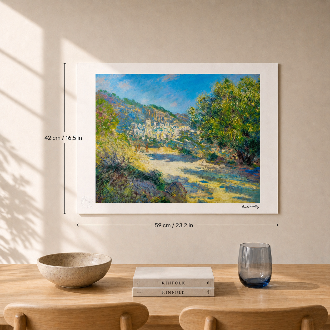 Claude Monet Road to Monte Carlo Lithograph Arches 300gsm 42x59 cm