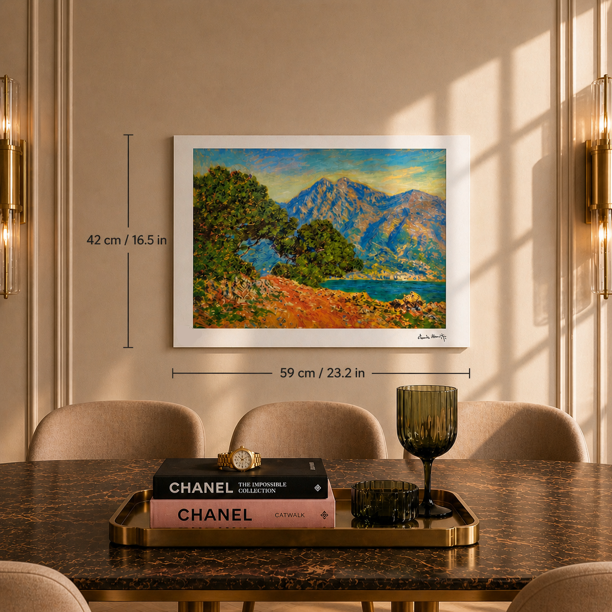 Claude Monet At Cape Martin Lithograph Arches 300gsm 42x59 cm