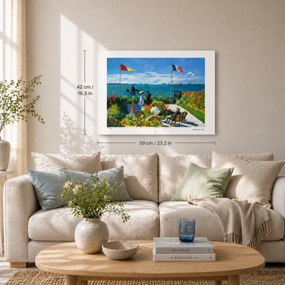 Claude Monet terrasse ved Saint-Adresse Litografibuer 300gsm 42x59 cm