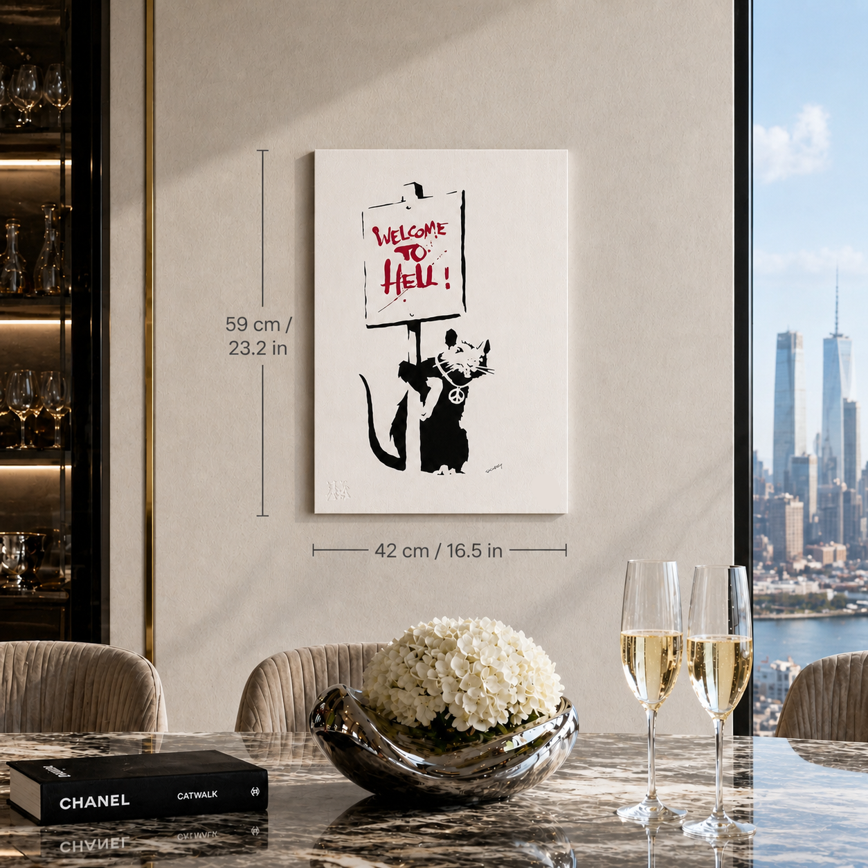 Banksy Welcome to Hell Lithograph Arches 300gsm 42x59 cm