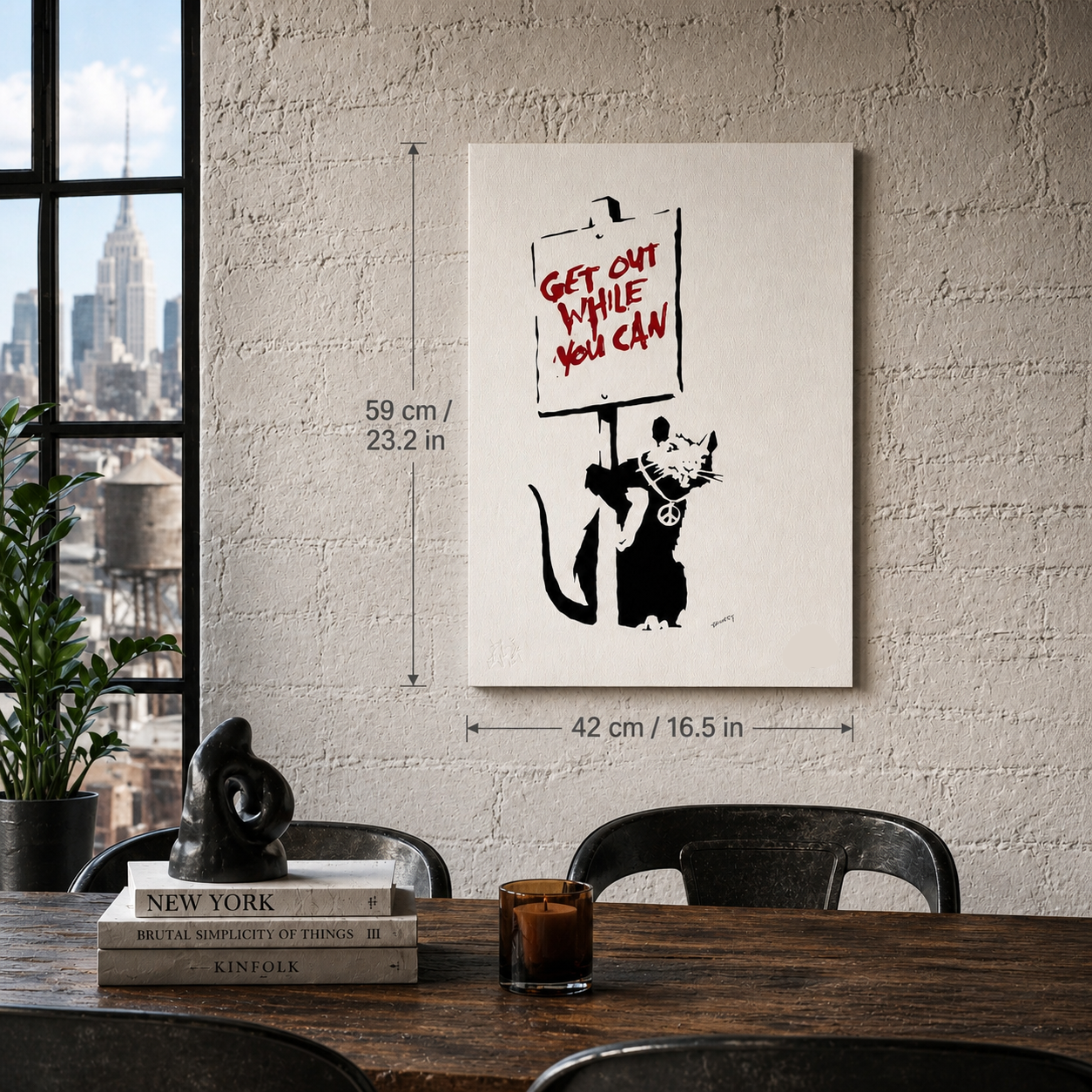 Banksy Sal mientras puedas Litografía Arcos 300gsm 42x59 cm