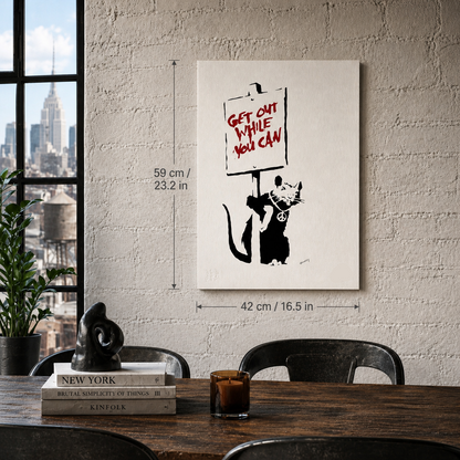 Banksy Sal mientras puedas Litografía Arcos 300gsm 42x59 cm