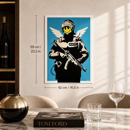 Banksy Flying Copper Lithograph Arches 300gsm 42x59 cm
