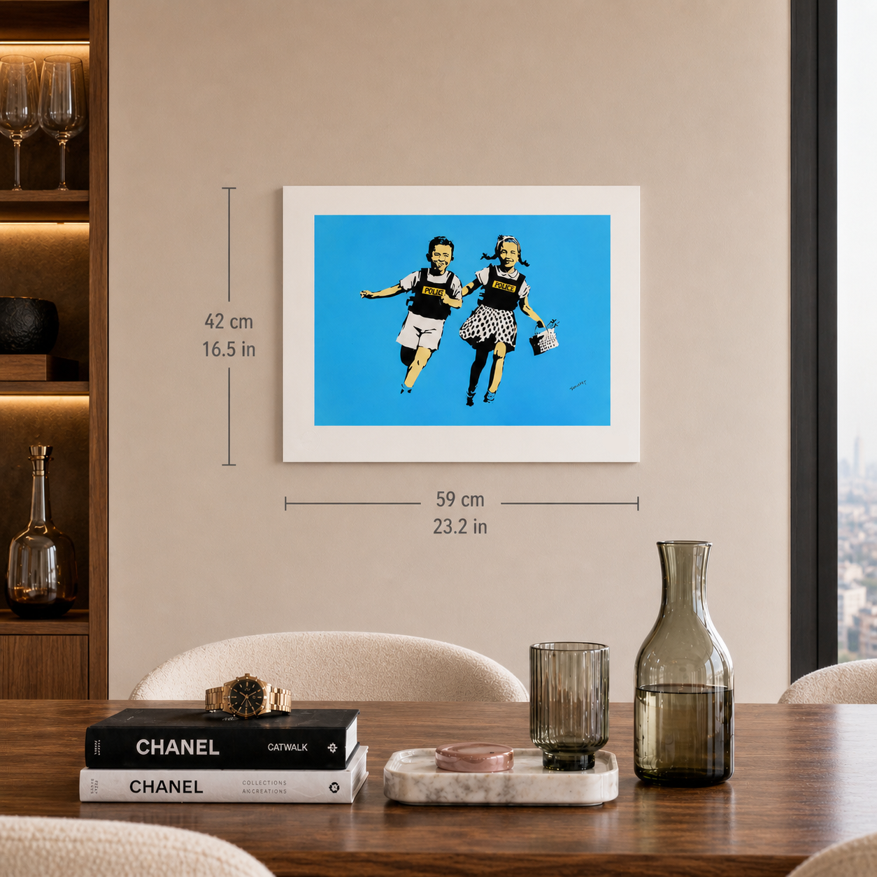 Banksy Police Kids Litografia Arcos 300gsm 42x59 cm