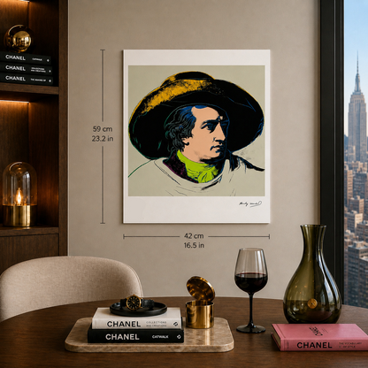 Andy Warhol Goethe (gråsvart) litografibågar 300gsm 42x59 cm