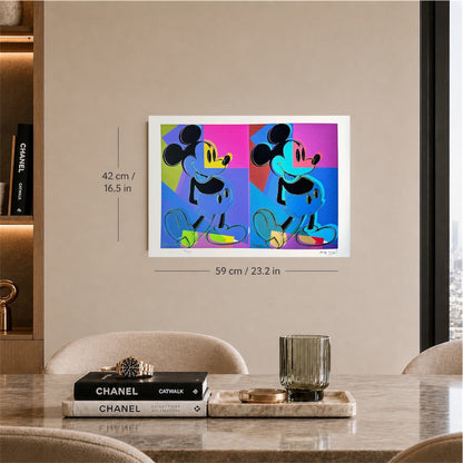 Andy Warhol Double Mickey Litografía multicolor Arcos 300gsm 42x59 cm