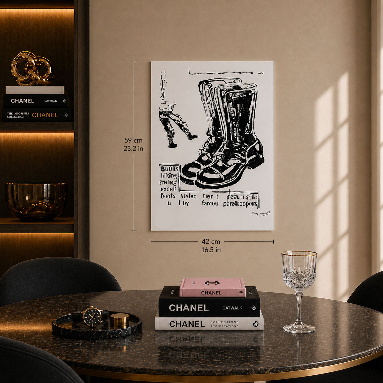 Andy Warhol Boots Paratrooper Lithograph Arches 300gsm 42x59 cm