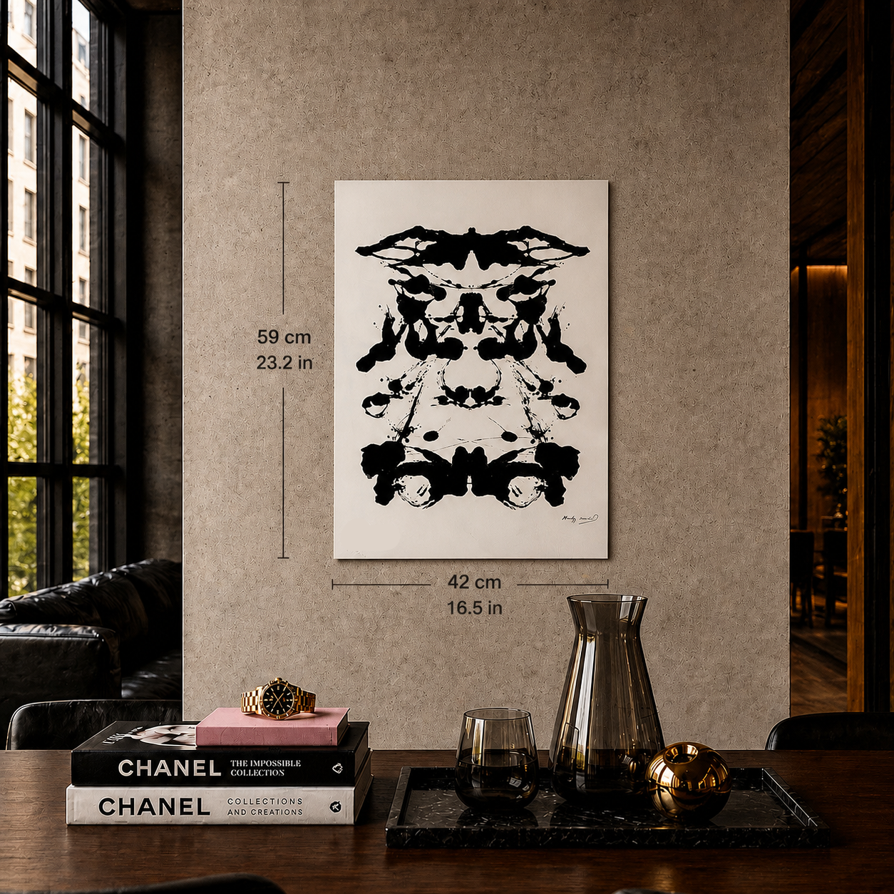 Andy Warhol Rorschach Taş Baskı Kemerleri 300gsm 42x59 cm