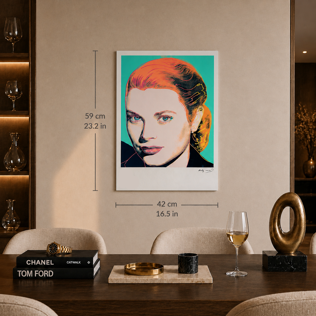 Andy Warhol Grace Kelly Litografia Arcos 300gsm 42x59 cm