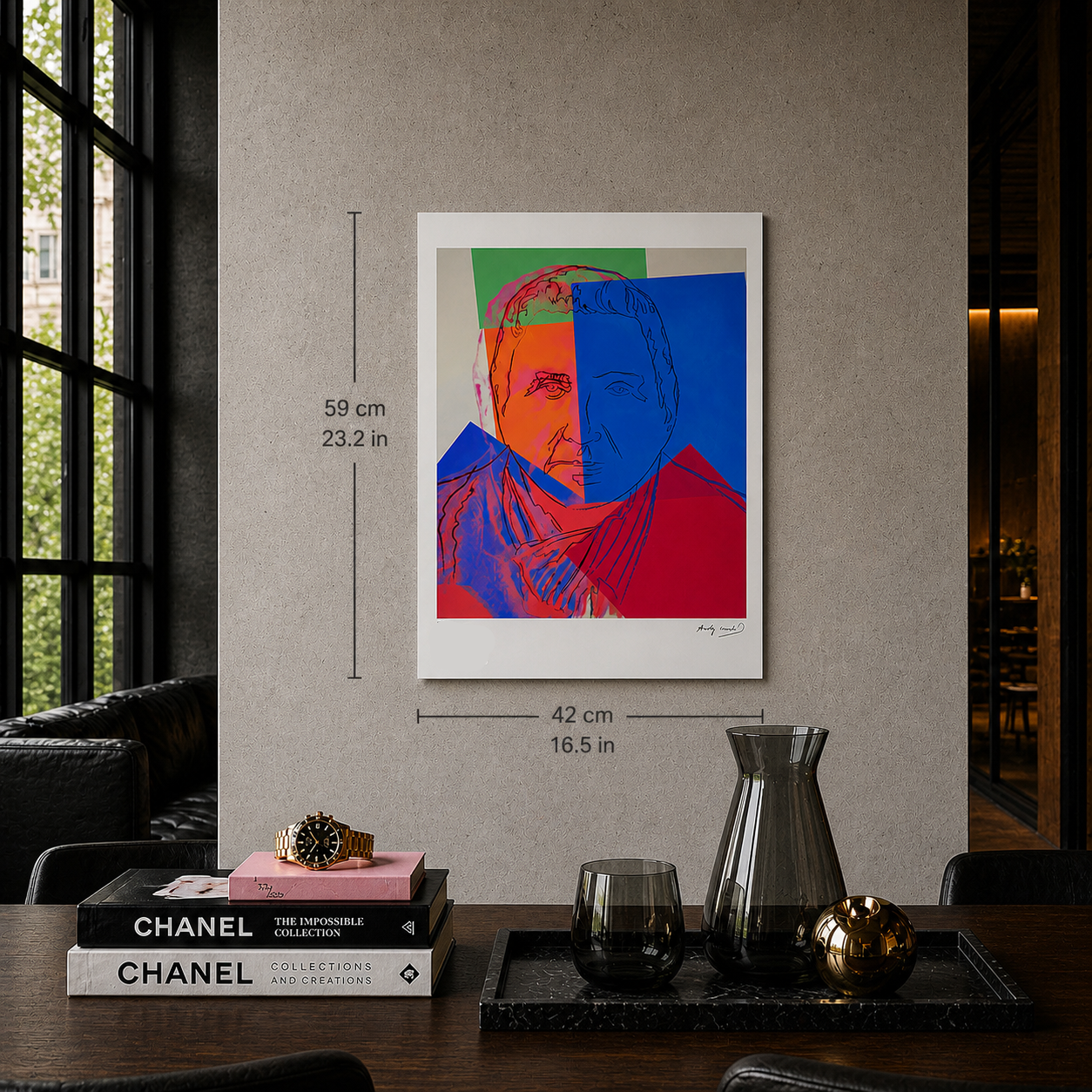 Andy Warhol Gertrude Stein Litografibågar 300gsm 42x59 cm