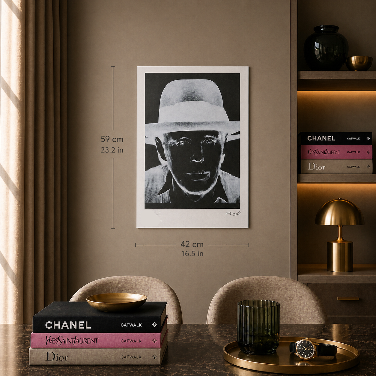 Andy Warhol Joseph Beuys litografibågar 300gsm 42x59 cm