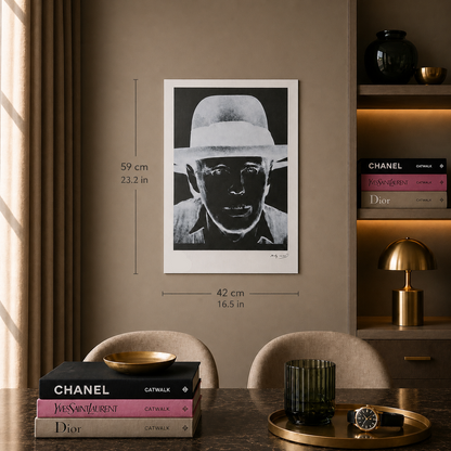 Andy Warhol Joseph Beuys litografibågar 300gsm 42x59 cm