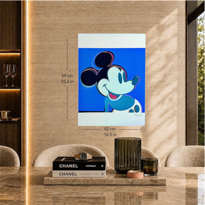 Andy Warhol Mickey Mouse (Blue) Lithograph Arches 300gsm 42x59 cm